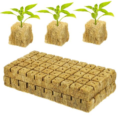 Bexikou 1 57 Rockwool Cubes For Hydroponics Rockwool Starter Plugs For