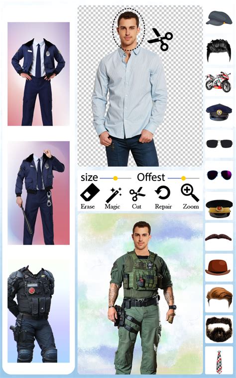 Men Police Suit Photo Editor For Android Download