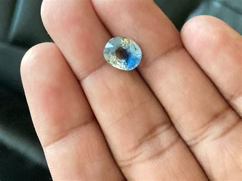 Pitambari Neelam Certified 4 0ct Ceylon Sapphire Bi Color Loose Gem