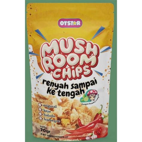 Jual Kripik Keripik Jamur Tiram Krispi Oystar Gr Shopee Indonesia