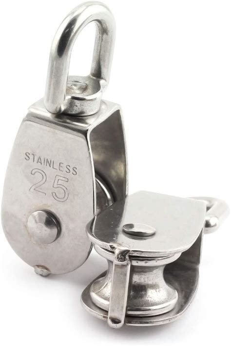 JCBIZ 1 Pack M25 Single Pulley Block Stainless Steel Heavy Duty