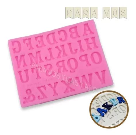 Molde Silicona Letras Abc Circo Vintage Fondant Porcelana En Venta En