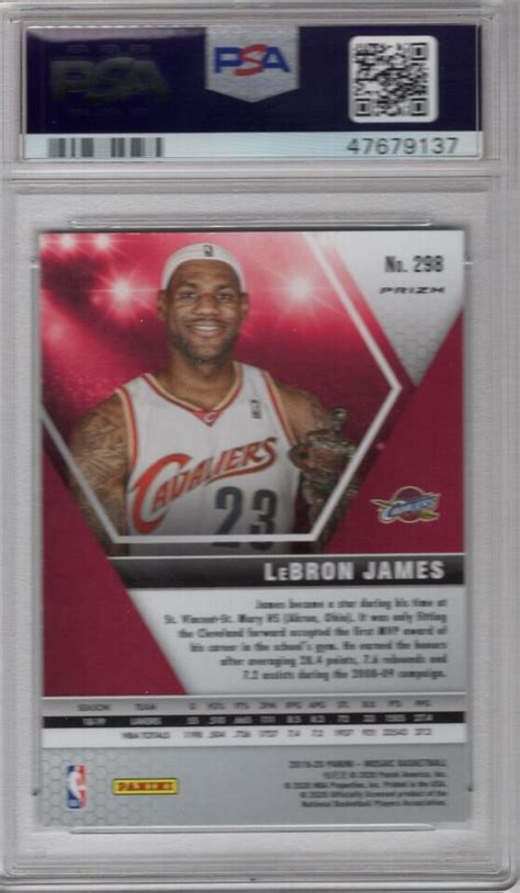 Lebron James Panini Mosaic Mvps Silver Mosaic Prizm Psa