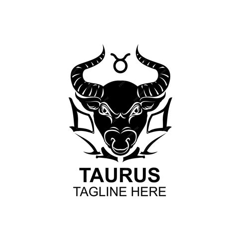 Premium Vector Zodiac Taurus Horoscope Astrology Logo Vector In Black