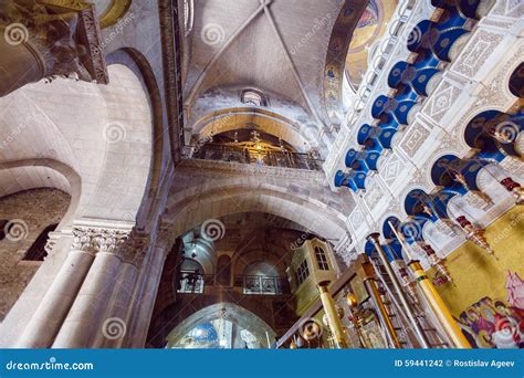 Church of the Holy Sepulchre Interior, Jerusalem, Israel Stock Photo ...