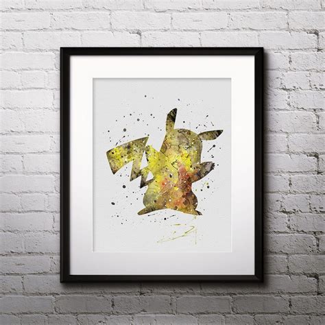 Pikachu Watercolor Print Pikachu Art Pokemon Pikachu Pokemon