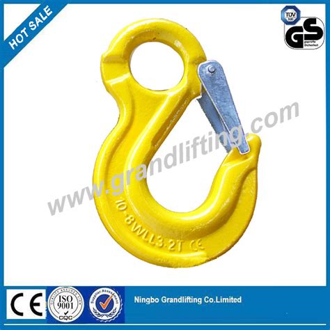 China Eye Sling Hook G Forged Alloy Steel With Latch China Eye