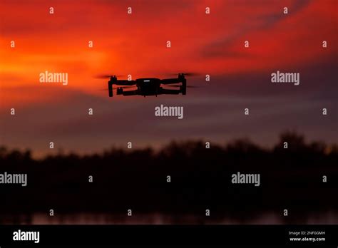 Drone At Sunset Stock Photo Alamy