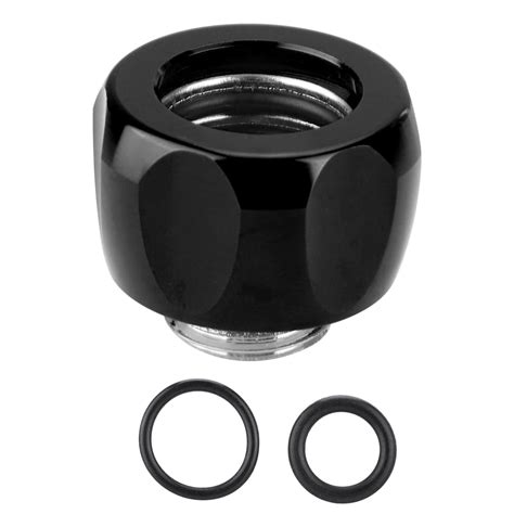 Tersalle G1 4 Water Cooling Compression Fitting For Rigid Acrylic Tube Od 14mm Black