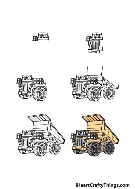 Dump Truck Drawing For Kids