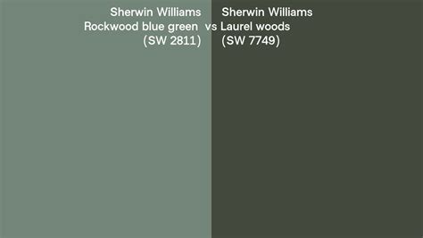 Sherwin Williams Rockwood Blue Green Vs Laurel Woods Side By Side