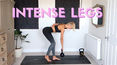 20 Minute Intense Legs And Booty Workout Dumbbell Or Kettlebell Only Youtube