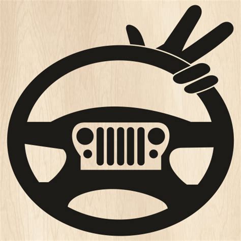 Jeep Peace Wave Steering Svg Jeep Wave Steering Vector File Jeep Wave Svg Cut Files Png