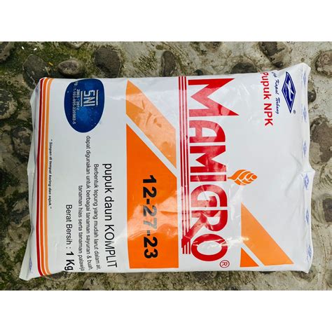 Jual Pupuk NPK Daun MAMIGRO 12 27 23 Orange KOMPLIT Isi 1kg Dari CAP