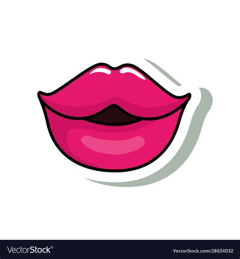 Sexy Lips Pop Art Style Icon Royalty Free Vector Image