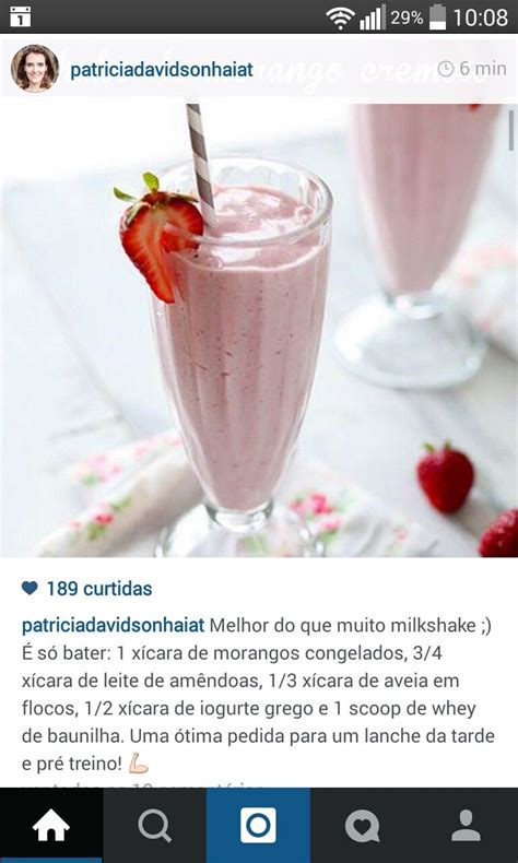 Receita Mara De Milk Shake Morangos Congelados Receitas Milk Shakes