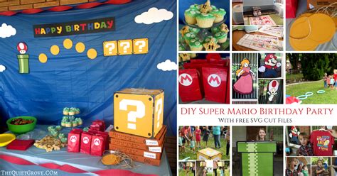 Diy Super Mario Birthday Party With Free Svg Cut Files ⋆ The Quiet Grove