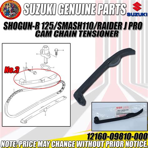 Shogun R Smash Revo Raider J Pro Cam Chain Tensioner Sgp