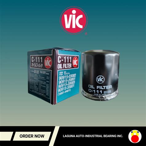 Vic Oil Filter C 111 For Toyota Innova Fortuner Hilux Hiace Shopee