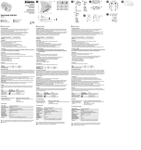 Zublin Swiss Garde V Installationsanleitung Pdf Herunterladen