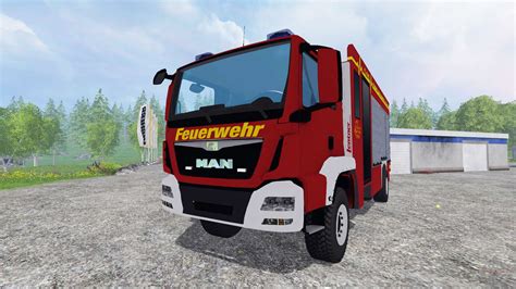 Man Tgm Firetruck Blaulicht Para Farming Simulator