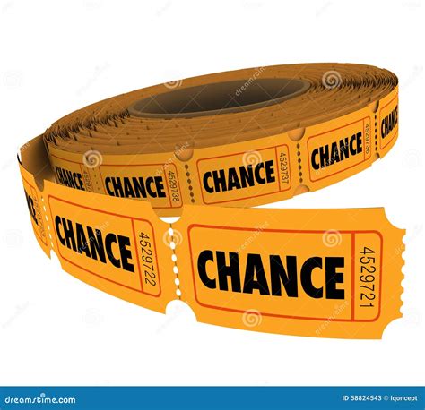 Chance Word Tickets Raffle Lottery Stock Illustration Image 58824543