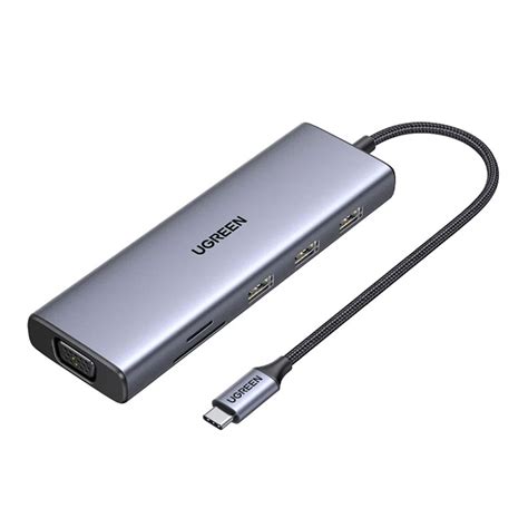 Bộ chuyển đổi USB Type C 10 trong 1 ra HDMI VGA USB Lan SD TF Sạc