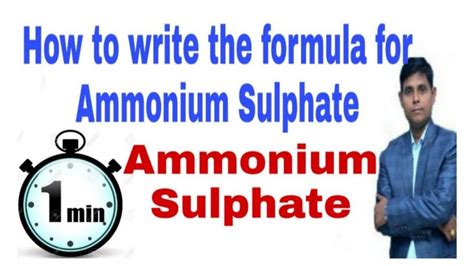 How To Write The Formula For Ammonium Sulphate Ammonium Sulpahte