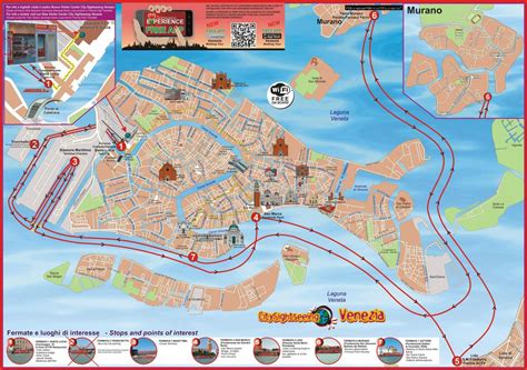 City sightseeing Venice map - Venice italy sightseeing map (Italy)