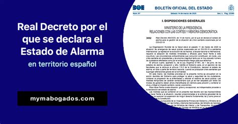 Real Decreto por el que se declara el Estado de Alarma en España