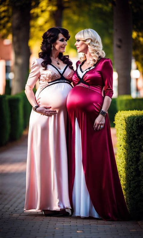 Two Very Pregnant Crossdressing Lesbians Milf Wear By Tiamatnightmare