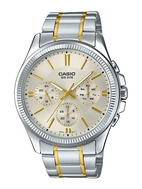 Buy CASIO Enticer Men Silver Toned Analogue Watch A1657 MTP 1375HSG