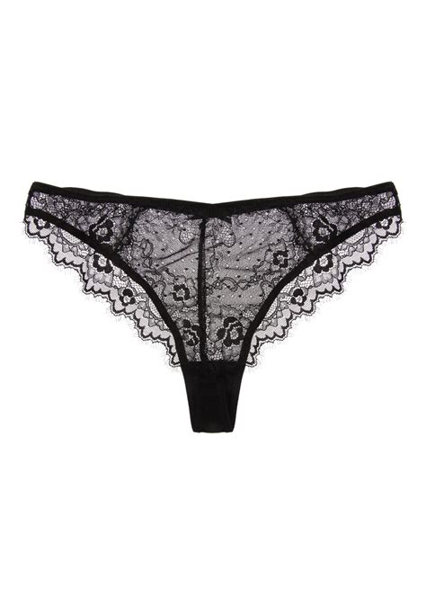 Womens Black Polka Dot Mesh Brazilian Briefs Peacocks