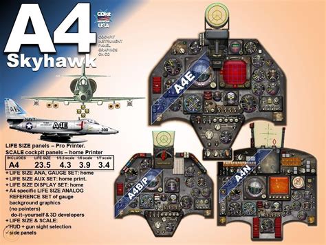 A4 SKYHAWK COCKPIT instrument panel CDkit | #1886807393