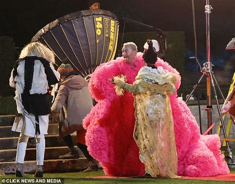 Sam Smith Looks Glam In An Extravagant Pink Ruffled Outfit While Filming At Ashridge House