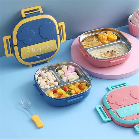 Jual Tedemei Kotak Makan Anak Stainless 304 Kids Lunch Box Set Shopee