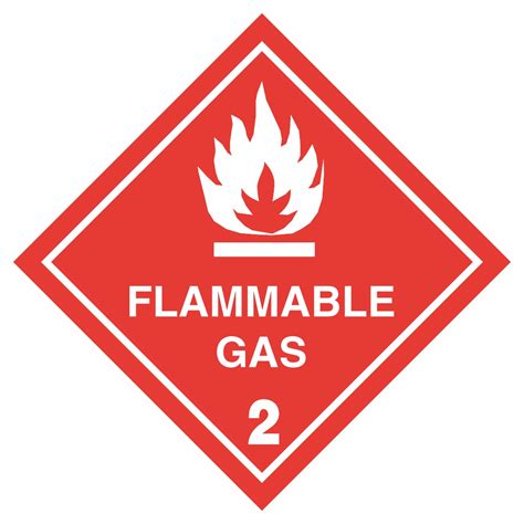 Flammable Gas 2 Hazard Symbol Ghs Diamond Sign Aston Safety Signs