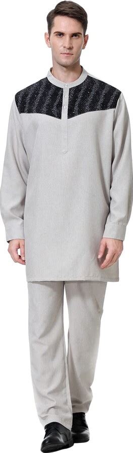 Coofanin Saudi Thobe For Men Caftan For Men Long Linen Robe Men Prayer