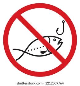 No Fishing Sign Stock Vector Royalty Free Shutterstock