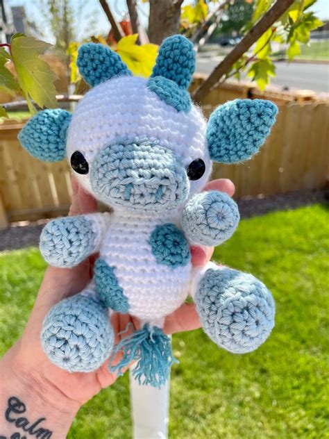 Crochet Blueberry Cow Plushie Blue Cow Plush Amigurumi Cow Etsy