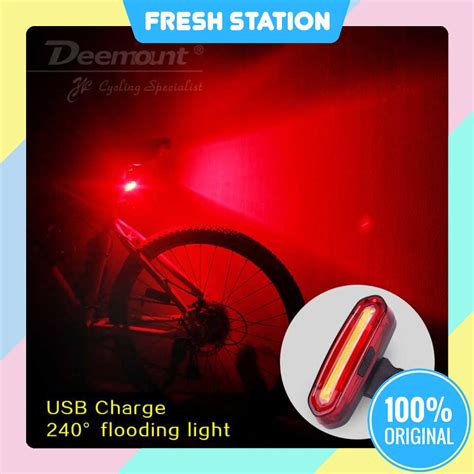 Jual Lampu Sepeda Belakang LED USB Cas 120 Lumens 2 Warna Merah Putih