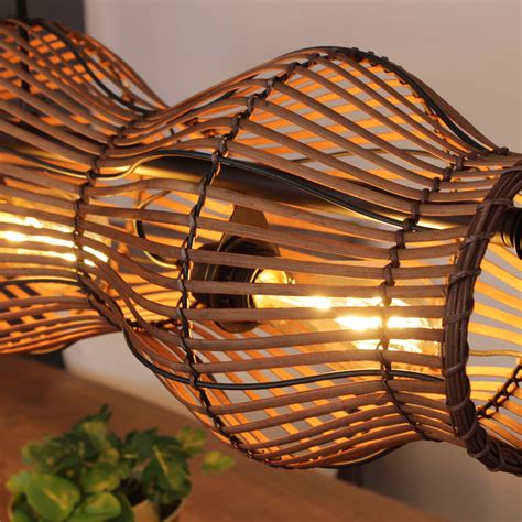 Lampa wisząca Bamboo brązowa 4 punktowa Lampy pl