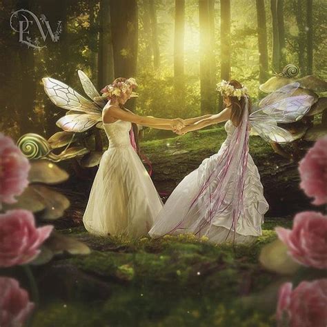 Fantasy Fairies Sisters In Green Woodland Forest Friendship Art Print