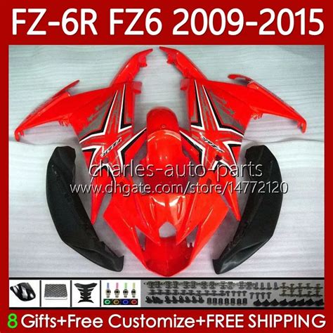 Body Kit For Yamaha Fz6n Fz6 Fz 6r 6n 6 R N 600 09 15 Gloss Red Bodywork 103no38 Fz 6r Fz600