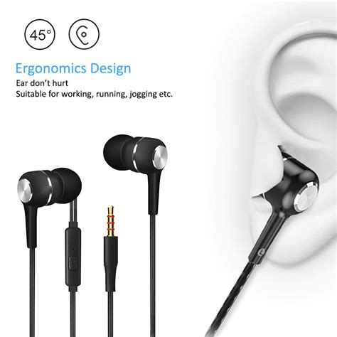 Kamon Earbuds Wired With Microphone 5 Pack Wired Headphones With Powerful Heavy Bass High