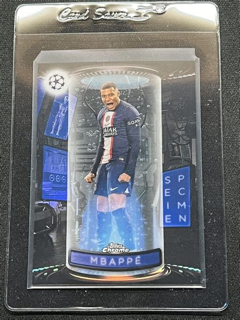 2022 23 Topps Chrome UEFA Kylian Mbappé Paris Saint Germain Specimen