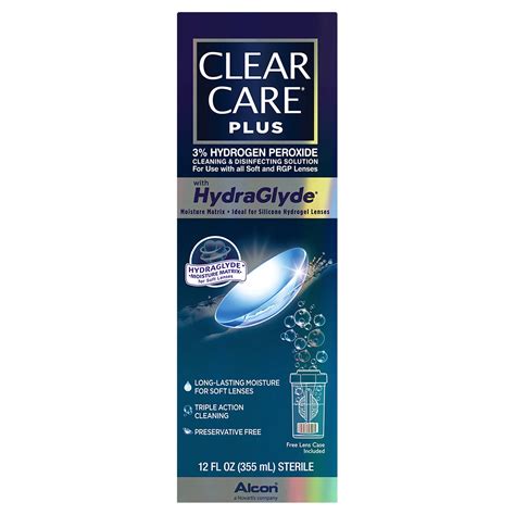 Clear Care Plus Cleaning And Disinfecting Contact Lens Liquid Solution 12 Oz Walmart Business