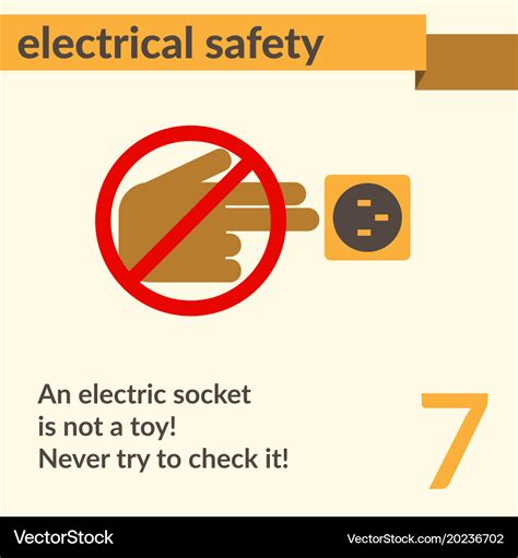 Electrical Safety Simple Art Poster Royalty Free Vector