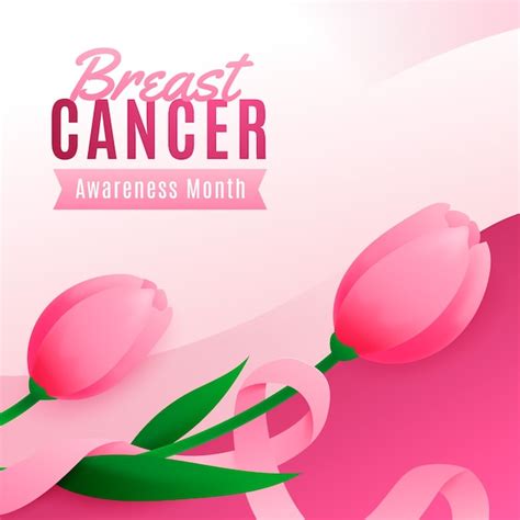 Free Vector Realistic Breast Cancer Awareness Month Vertical Flyer