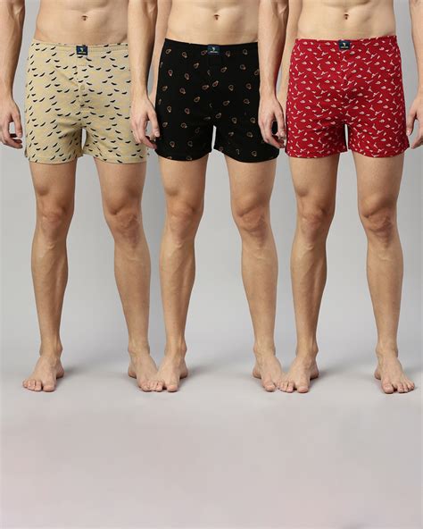 Buy Mens All Over Printed Cotton Boxers Pack Of 3 Online In India At Bewakoof